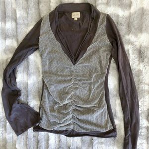 Ella moss lace paneled tie dye top